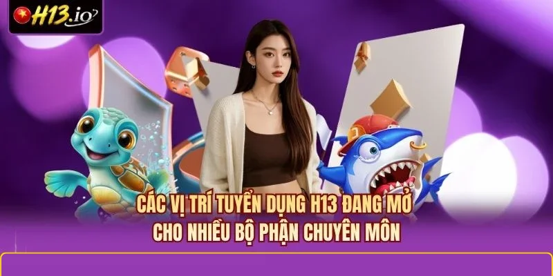 Các vị trí tuyển dụng H13 đang mở cho nhiều bộ phận chuyên môn
